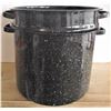 Image 1 : Pasta Pot Black Speckled Enamel Double Handle, no lid