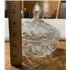 Image 3 : Bohemian Pinwheel Glass Bowl with Lid