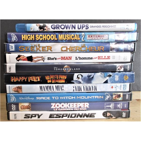 Lot of DVDs - Family Movies - 10 Total