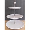 Image 1 : The Pampered Chef Three Tiered Dessert Tray - Dishwasher Safe 13" tall
