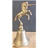 Image 2 : Brass Unicorn Bell and Avon Milk Glass