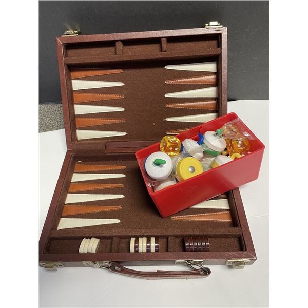 Games , Backgammon in Case , Dice, Slider Pieces