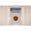 Image 1 : 1956-D LINCOLN WHEAT CENT PCGS MS66RD GOLD SHIELD