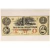 Image 1 : 1854 BANK OF WASHTENAW $2 OBSOLETE BANK NOTE