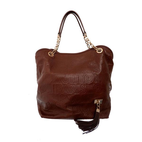 Louis Vuitton Chocolate Leather Paris Souple Whisper GM Bag
