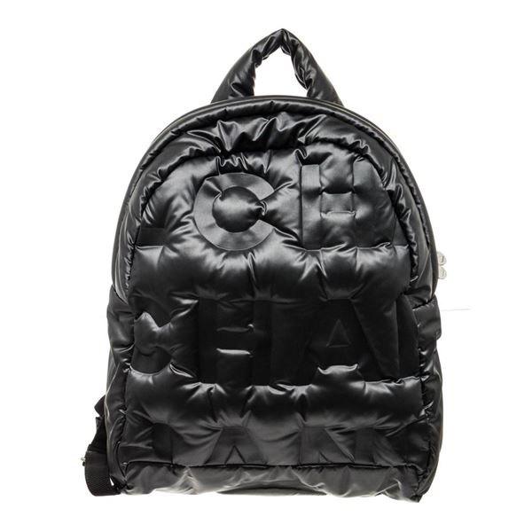 Chanel Black Leather Doudoune Backpack Bag