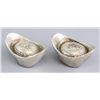 Image 1 : Lot of 2 Chinese Silvered Ingot Large
