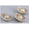 Image 1 : Lot of 3 Chinese Silvered Ingots