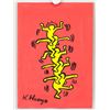 Image 2 : American Mixed Media on Paper Signed K. Haring