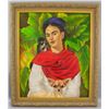 Image 1 : Mexican Oil on Canvas Signed Frida Kahlo