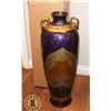 Image 1 : LARGE PURPLE AND GOLD DECORATIVE VASE