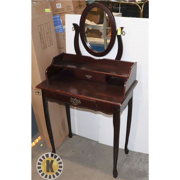 ESTATE MAKE UP TABLE WITH MIRROR. HAS TWO