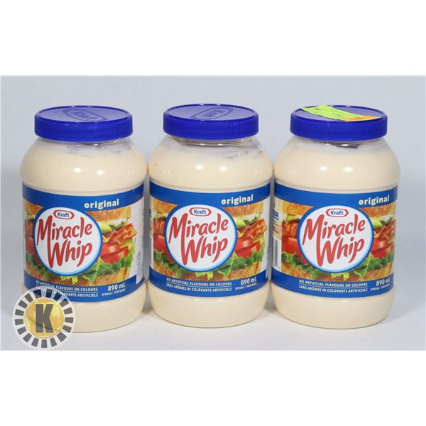 3 JARS MIRACLE WHIP 890ML