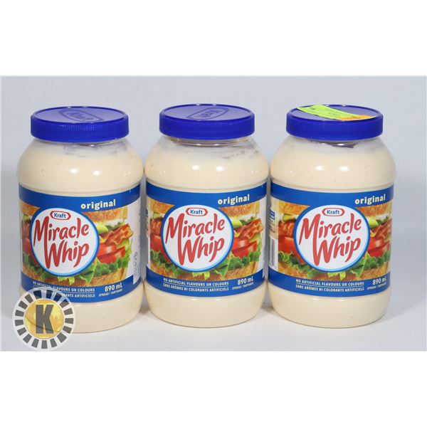 3 JARS MIRACLE WHIP 890ML