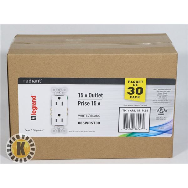 15A OUTLET 30PK