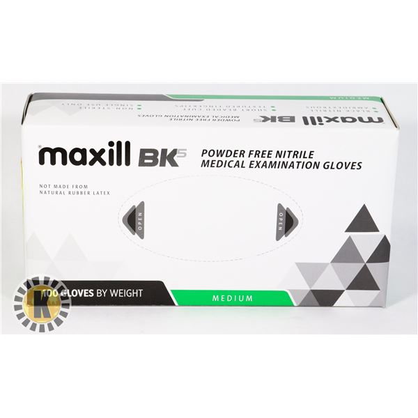 MAXILL GLOVES MEDIUM (100 IN BOX PREMIUM QUALITY RETAIL PRICE $37.99