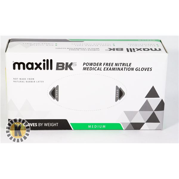 MAXILL GLOVES MEDIUM (100 IN BOX) PREMIUM QUALITY RETAIL PRICE $37.99