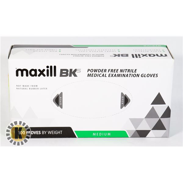 MAXILL GLOVES MEDIUM (100 IN BOX) PREMIUM QUALITY RETAIL PRICE $37.99