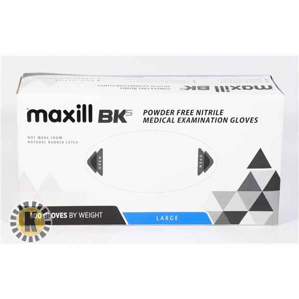 MAXILL GLOVES LARGE (100 IN BOX) PREMIUM QUALITY RETAIL PRICE $37.99