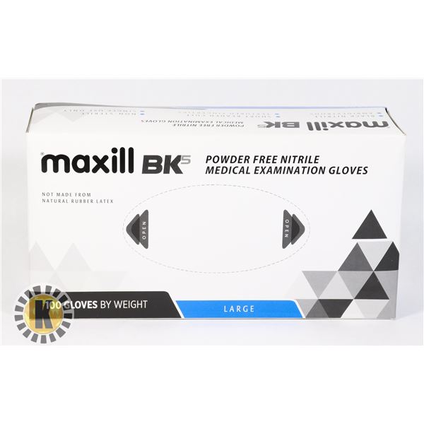 MAXILL GLOVES LARGE (100 IN BOX) PREMIUM QUALITY RETAIL PRICE $37.99