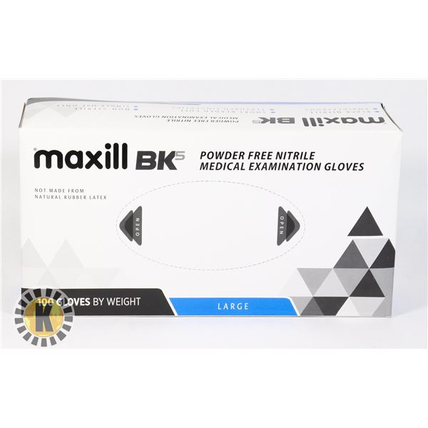 MAXILL GLOVES LARGE (100 IN BOX) PREMIUM QUALITY RETAIL PRICE $37.99