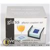 4PC GLASS PHOTO COASTER SET (1.75" X 2.5" PHOTO)