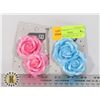 Image 1 : NEW ROSE HAIR CLIPS. 1 SET OF PINK, 1 SET OF BLUE