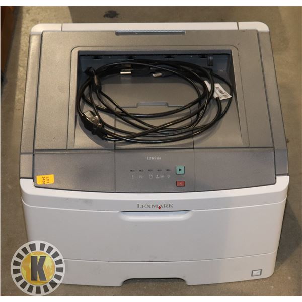 LEXMARK E260dn LASER PRINTER WITH POWER CABLE