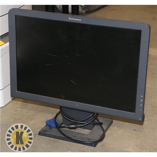 LENOVO 19  COMPUTER MONITOR (NO POWER CABLE)