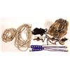Image 1 : Ethnic Ostrich Shell Necklace, Brush, Fur Hat, clay pipes, Black Necklace  [131434]