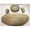 Image 1 : Indian Grinding Rock and Mortar with 2 Grinding Stones  [139785]