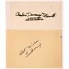 Image 1 : Western Stars Charles Starrett & Tom Mix Autograph  [131725]