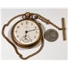 Image 1 : Elgin Gold Open Face Pocket Watch  [150476]