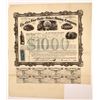 Image 1 : Oro Fino Gold & Silver Mining Co. Bond w/RARE 50c Mortgage Revenue Stamp  [130663]