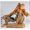 Image 1 : Boxwood Eoot Sculpture Angry Buddha Demon  [149195]