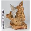 Image 2 : Burlwood Sculpture, Happy Buddha w/Rock  [149202]
