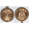 Image 1 : Mexican 50 Peso Gold Piece with Bezel  [136190]