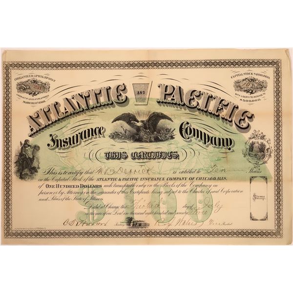 Atlantic and Pacific Insurance Company Stock, 1873  [130596]