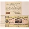Image 1 : Bodie Bluff Mining Company Stock Signed by Leland Stanford Plus Note  [123524]