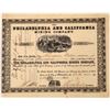 Image 1 : Philadelphia and California Mining Company Stock  [130636]