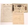 Image 1 : Rockdale Gold Mining Co. RARE Issued Stock + Docs (3)  [130635]