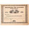 Image 1 : Philadelphia and California Unissued Stock Certificate   [150515]