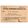 Image 1 : Nevada Northern Railway Pass  [150171]