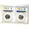 Image 2 : 2 1956 WASHINGTON QUARTERS PCGS PR 67