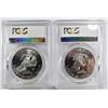 Image 2 : 2 1971 S  SILVER IKE DOLLARS PCGS PR 69