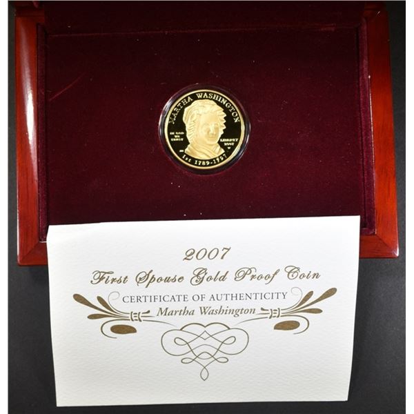 2007 MARTHA WASHINGTON 1/2 OZ .999 GOLD COIN