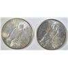 Image 2 : 2 1922-S PEACE DOLLARS AU/BU