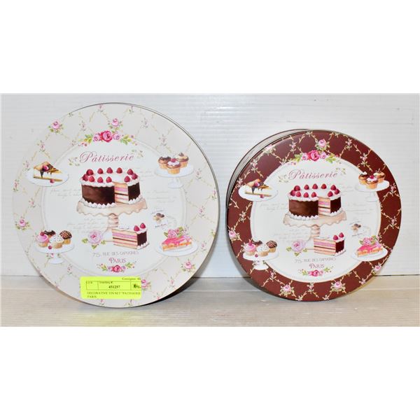 DECORATIVE TIN SET "PATISSERIE PARIS