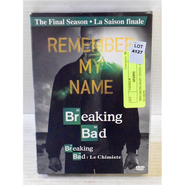 "BREAKING BAD" DVD'S- FINAL SEASON