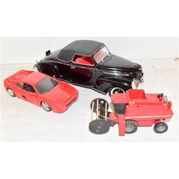 VINTAGE METAL CARS WITH ERTL TRACTOR